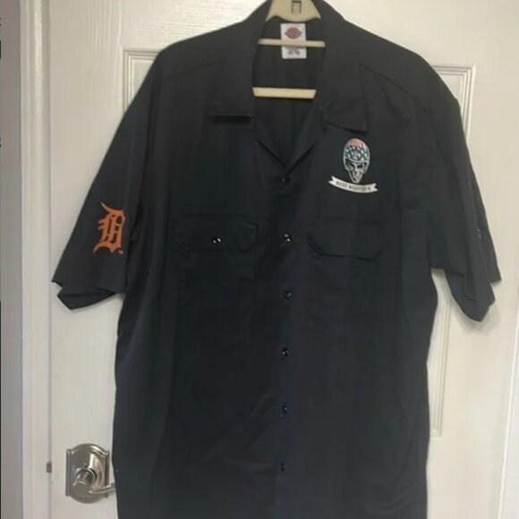 Dickies Other - Dickies Made in Detroit Tigers Button Down mechanic Work Shirt 2XL